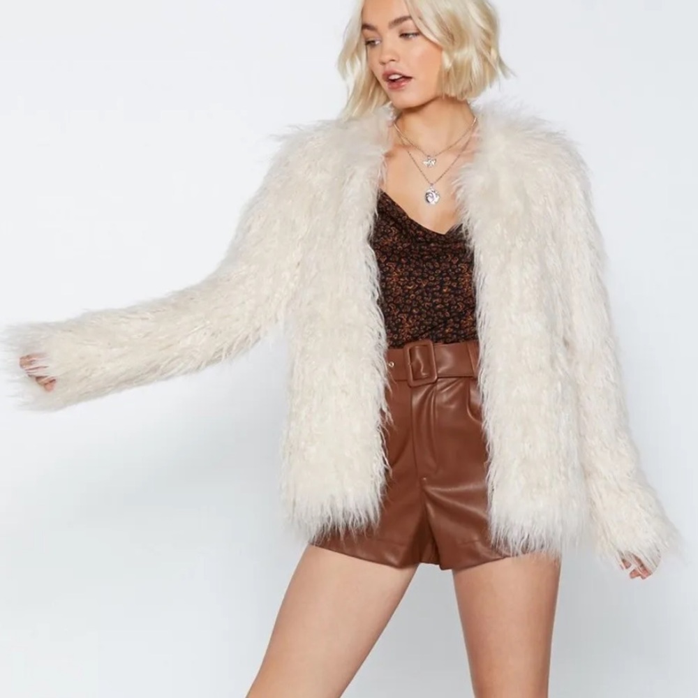 Nasty gal shaggy faux fur jacket